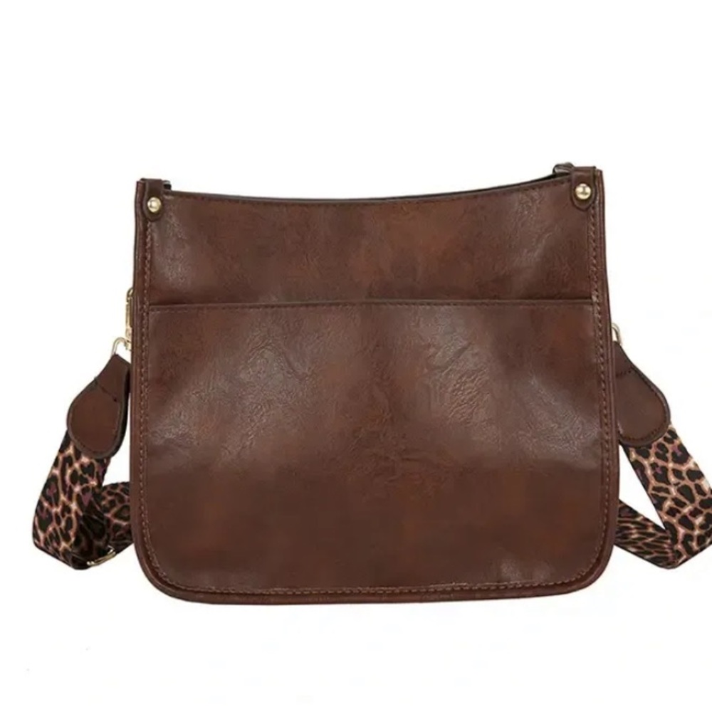 Leopard Strap Crossbody Bag